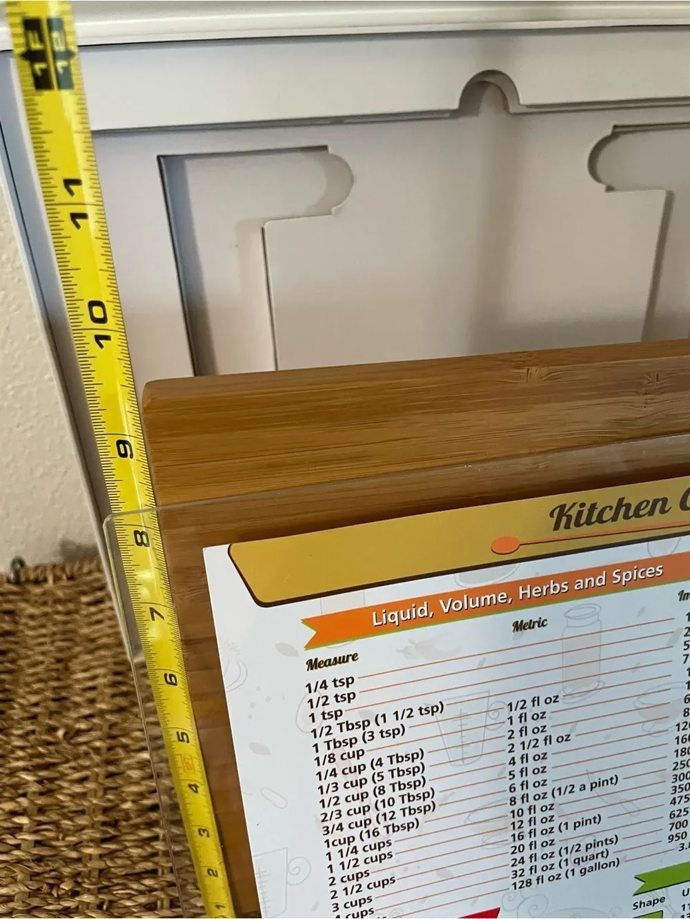 Kitchenware Plus Bamboo Recipe Book Stand with Cover 13x9